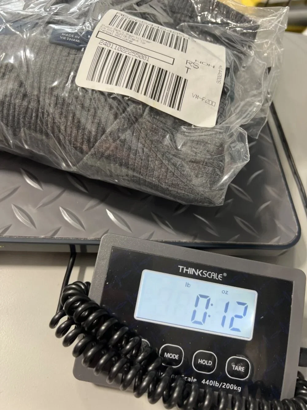 Studio Park x Shawn Killinger Top Size Large Ribbed Knit Ruffle Sleeve Charcoal - Picture 6 of 6